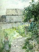 Carl Larsson katt pa tradgardsgangen USA oil painting artist